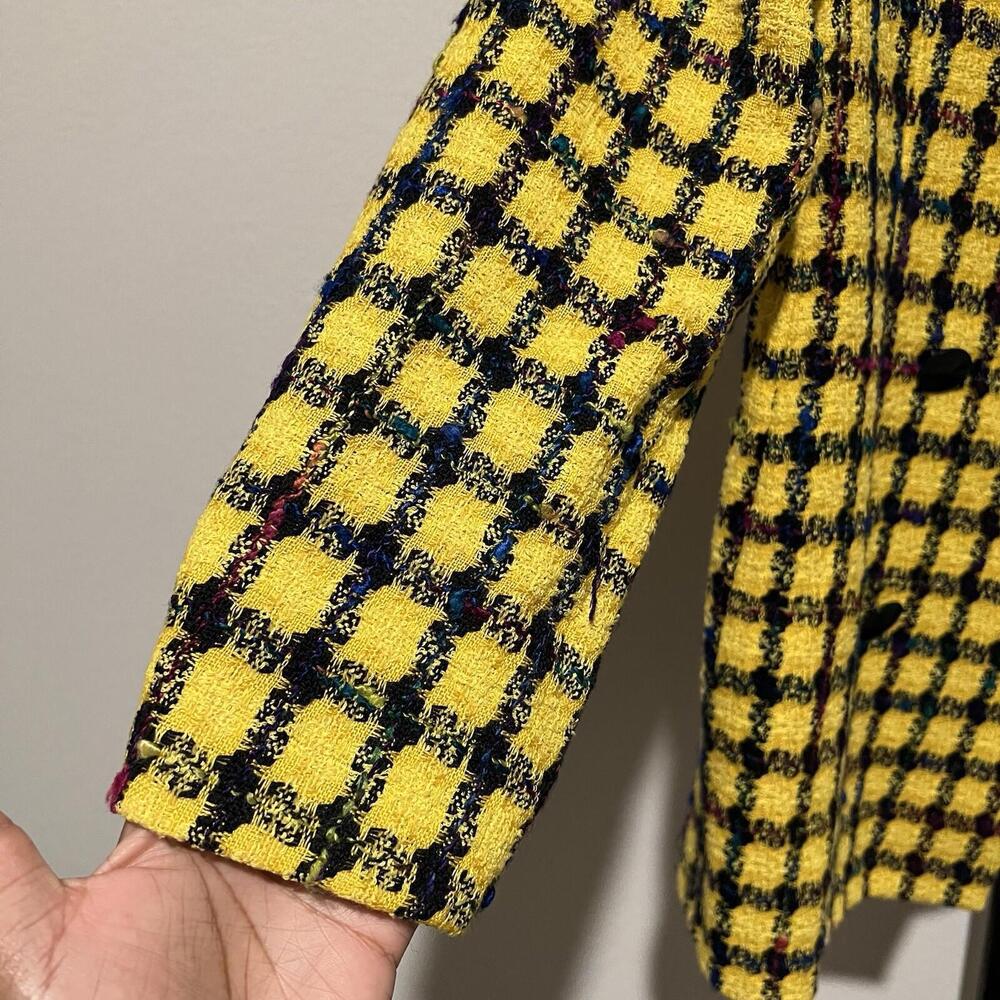 Vintage Don Caster Plaid Boucle Blazer Size 4 - Picture 3 of 9